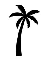 Palm and Coconut Tree Silhouette for Summer Element vector