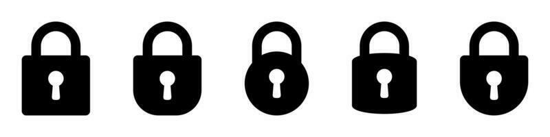 Lock vector icon, padlock icon, vector isolated symbol