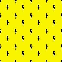 Thunder vector seamless pattern, wallpaper. Bolt symbol pattern. Yellow  seamless pattern with electric lightning bolts.