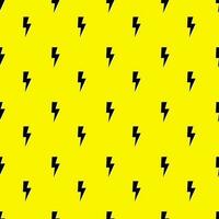 Thunder vector seamless pattern, wallpaper. Bolt symbol pattern. Yellow  seamless pattern with electric lightning bolts.