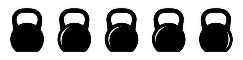 Kettlebell icon isolated on white background vector