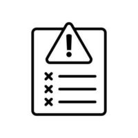 Error report, failed test vector icon.