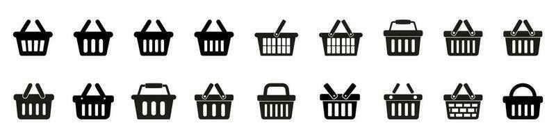 Shopping basket icon - vector illustration