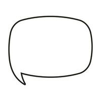 Speech bubble, speech balloon, chat bubble line art vector icon for apps and websites.