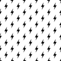 Lightning bolts, thunderbolts seamless pattern vector illustration.