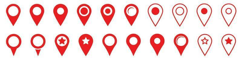 Red maps pin. Location map icon. Location pin. Pin icon vector. vector