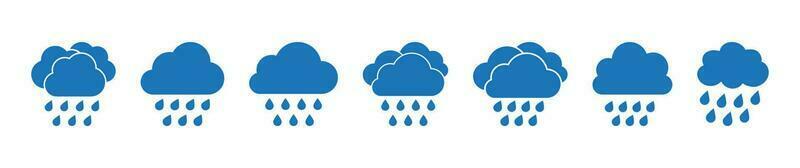 Rain icon in trendy flat style. Cloud rain symbol for your web site design, logo, app, UI. Modern forecast storm sign. vector