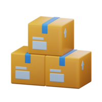 pakket karton doos met adres lijn etiket en kanaal plakband 3d weergegeven icoon illustratie ontwerp png