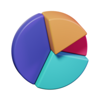 colorful chart pie diagram business presentation infographic 3d icon illustration design png