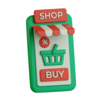 check-out shopping elenco con prezzo scontato e-commerce 3d icona illustrazione design png