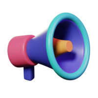 megaphone loudspeaker 3d icon illustration design png