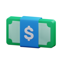 bundle money cash for financial business 3d render icon illustration design png