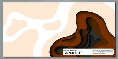 Modern abstract paper cut out background for website, banner, wallpaper, brochure, poster. vector