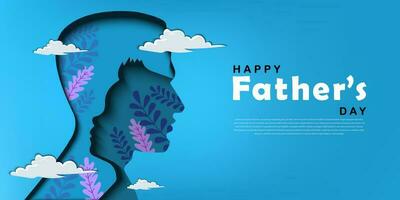 happy fathers day vector flat illustration