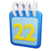 3D Rendering Date Icon Object png