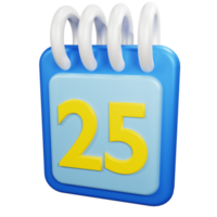 3D Rendering Date Icon Object png