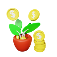 3D Rendering Money icon object png