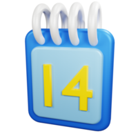 3D Rendering Date Icon Object png