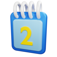 3D Rendering Date Icon Object png