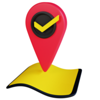 3D Rendering Verify Location icon object png