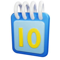 3D Rendering Date Icon Object png