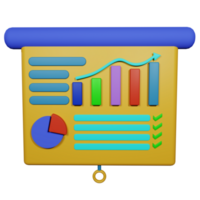 3D Rendering Business Presentation icon object png