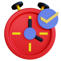 3D Rendering Check Time icon object png