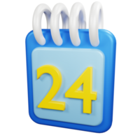 3D Rendering Date Icon Object png