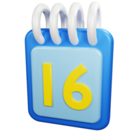 3D Rendering Date Icon Object png