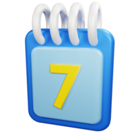 3D Rendering Date Icon Object png