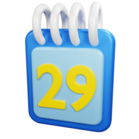 3D Rendering Date Icon Object png