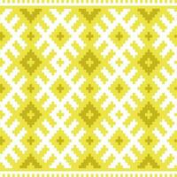 Ethnic ornaments pattern. Repeat pattern of bright yellow and mustard colors. vector