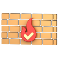 3d Illustration von Firewall Schutz png