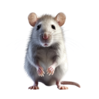 Illustration painting of cute rat isolated transparent background, Digital art, , png
