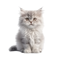 Illustration painting of cute cat isolated transparent background, Digital art, , png