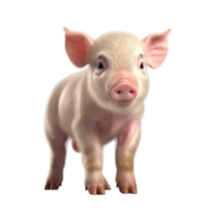 Illustration painting of cute pig isolated transparent background, Digital art, , png