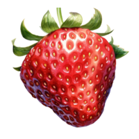 Strawberry watercolor Hand draw painting isolated on transparent background. . . png