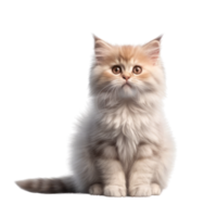 illustrazione pittura di carino gatto isolato trasparente sfondo, digitale arte, ai generato, generativo ai png