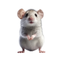 illustratie schilderij van schattig Rat geïsoleerd transparant achtergrond, digitaal kunst, ai gegenereerd, generatief ai png