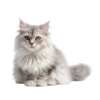 Illustration painting of cute cat isolated transparent background, Digital art, , png