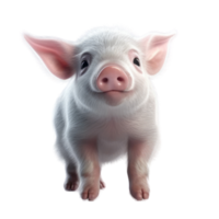 Illustration painting of cute pig isolated transparent background, Digital art, , png