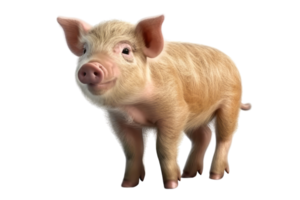 Illustration painting of cute pig isolated transparent background, Digital art, , png