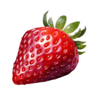 fragola acquerello mano disegnare pittura isolato su trasparente sfondo. ai generato. generativo ai. png