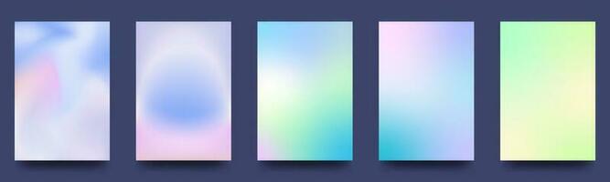 Set of gradient backgrounds. Creative smooth gradient for cover, banner, postcard, flyer, poster.Background modern twisty design. Vector