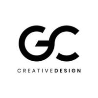 Modern abstract linked letter GC logo design vector illustration