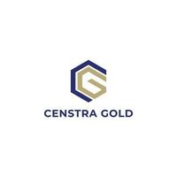 Abstract initial letter CG or GC logo in blue and gold color isolated in white background. CG initial hexagon icon. letter. logo design vector eps 10. Blue Gold hexagon letter CG for business logo.