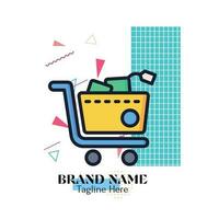 compras logo diseño vector ilustración