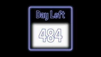 484 journée la gauche néon lumière Animé video
