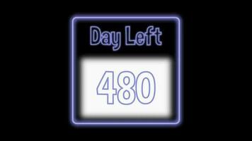 480 journée la gauche néon lumière Animé video
