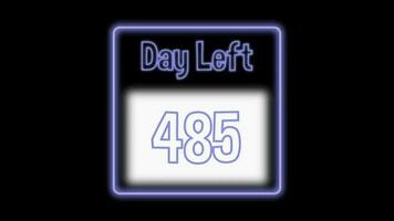 485 journée la gauche néon lumière Animé video